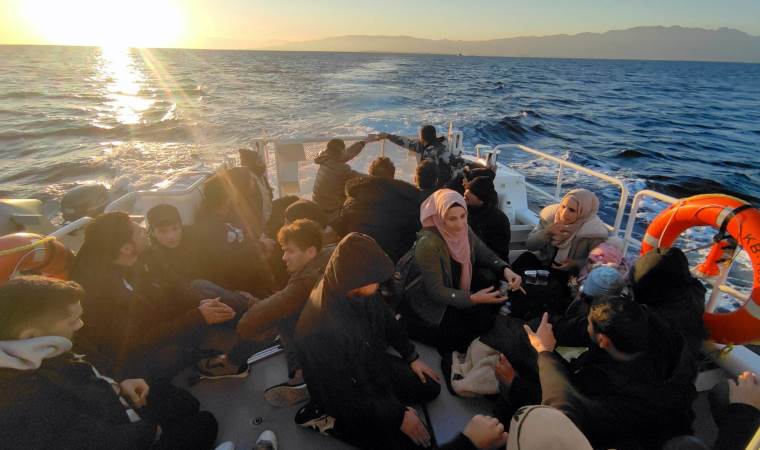 Bodrum açıklarında 57 kaçak göçmen yakalandı
