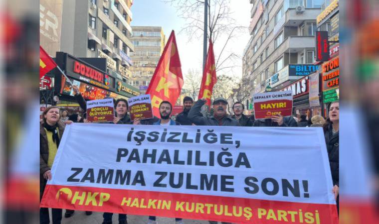 HKP'den asgari ücret protestosu: Sefalet ücretine hayır