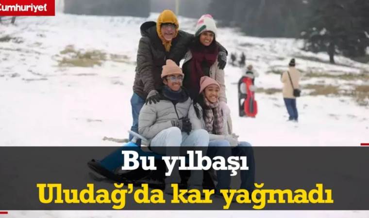 Yılbaşı hazırlıklarının tamamlandığı Uludağ’da tek eksik kar