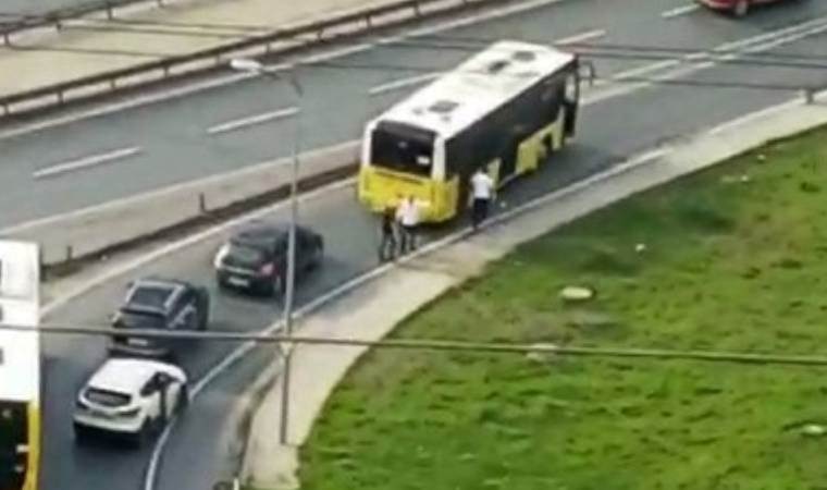 Yavru karga İETT otobüsünün altında kalmaktan son anda kurtarıldı