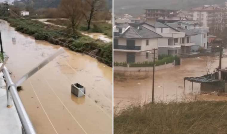 Çınarcık’ta dere taştı, evleri su bastı, mahsur kalan vatandaşı ekipler kurtardı