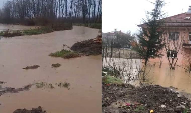 Düzce'de sağanak yağış... Evleri su bastı, doğalgaz borusu patladı!