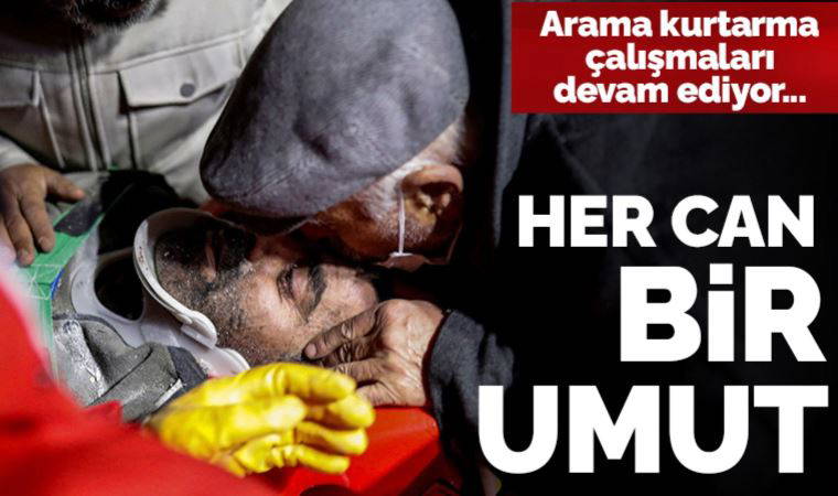 Deprem bölgesinde arama kurtarma çalışmaları devam ediyor: Her can bir umut