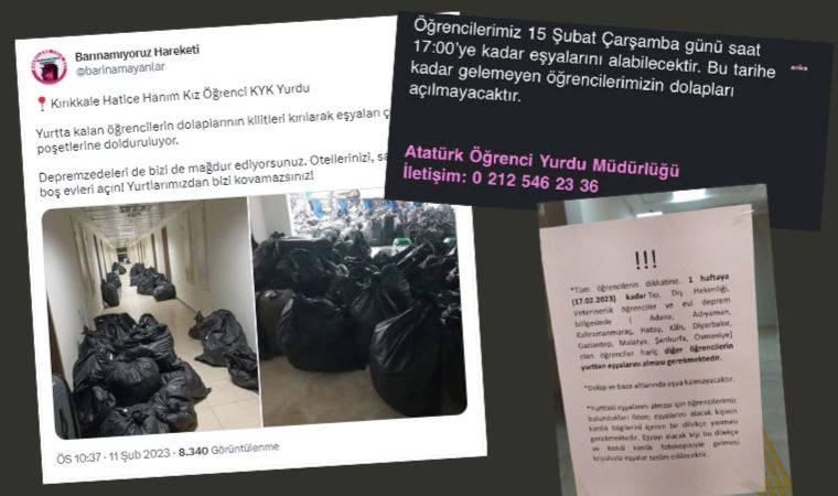 KYK yurtlarında talimat: Odaları derhal boşaltın! Aralarında depremzedeler de var...