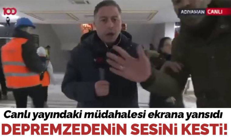Canlı yayında depremzedenin sesini kesti: 'Ben konuşmak istiyorum ama...'