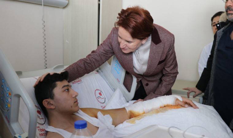 Akşener Osmaniye'de depremzedeleri hastanede ziyaret etti: 'Artık bana Meral anneanne diyeceksin'
