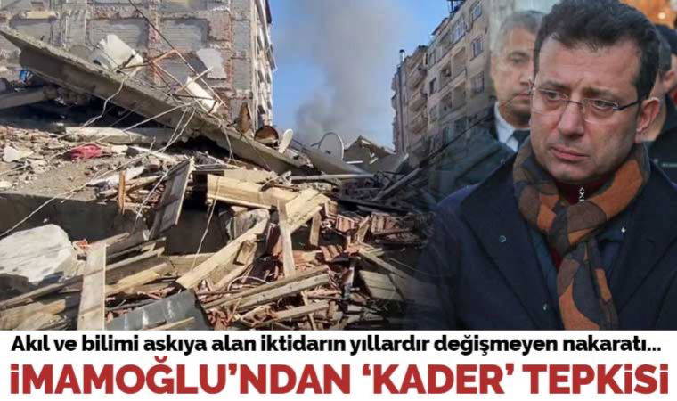 İBB Başkanı Ekrem İmamoğlu: 'Depremde ölmek asla kaderimiz olamaz'