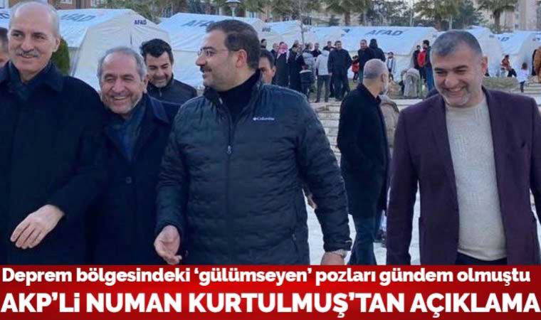 Deprem bölgesinde çekilen fotoğrafı gündem olmuştu: AKP'li Numan Kurtulmuş'tan açıklama