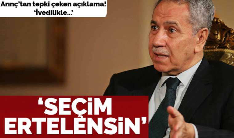 Bülent Arınç'tan seçimlerin ertelenmesi için çağrı