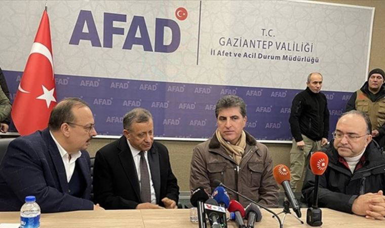 Barzani Gaziantep’te AFAD’ı ziyaret etti