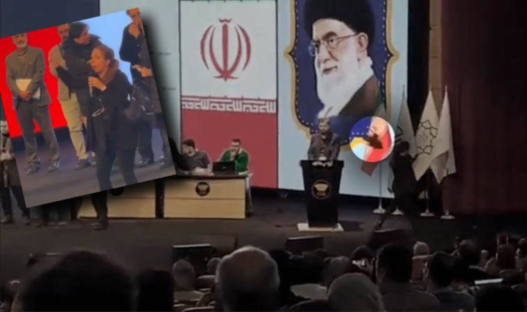 İranlı kadın yüzlerce kişinin önünde başörtüsünü yere fırlattı