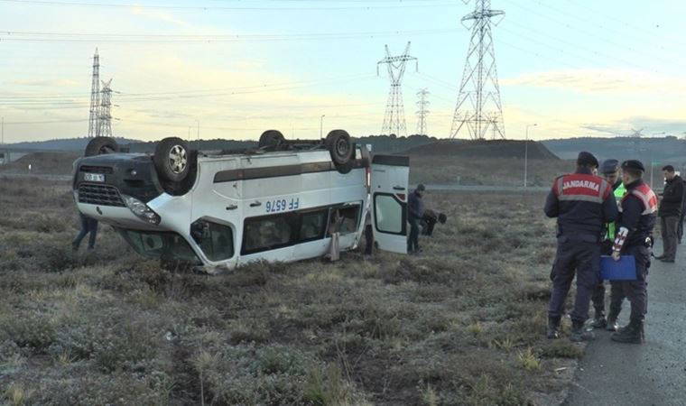 İşçi servisi takla attı: Çok sayıda yaralı var