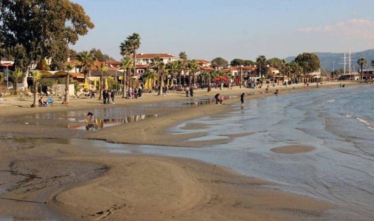 Muğla'da deniz suyu çekildi