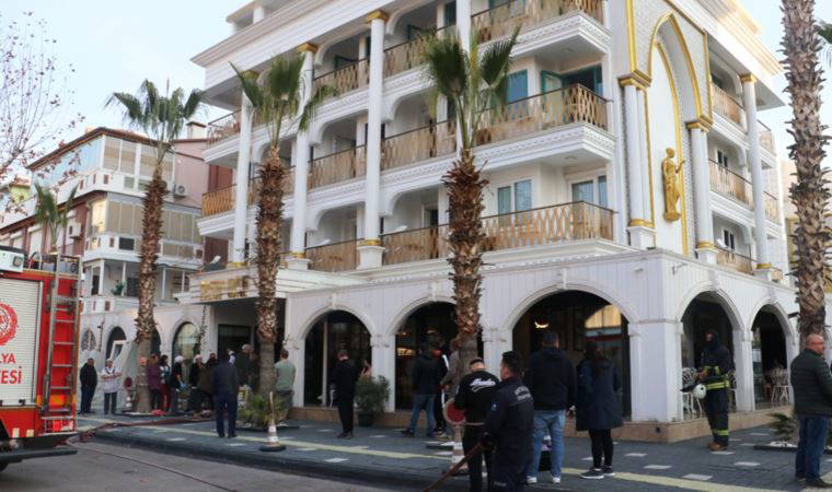 Depremzedelerin de kaldığı otelde yangın paniği!