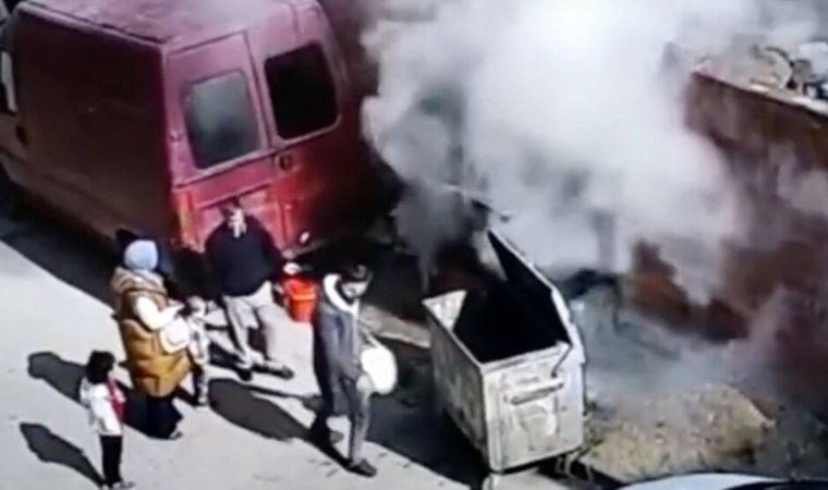 Görüntüler kameraya yansıdı... Kedi kulübelerini ateşe verdi