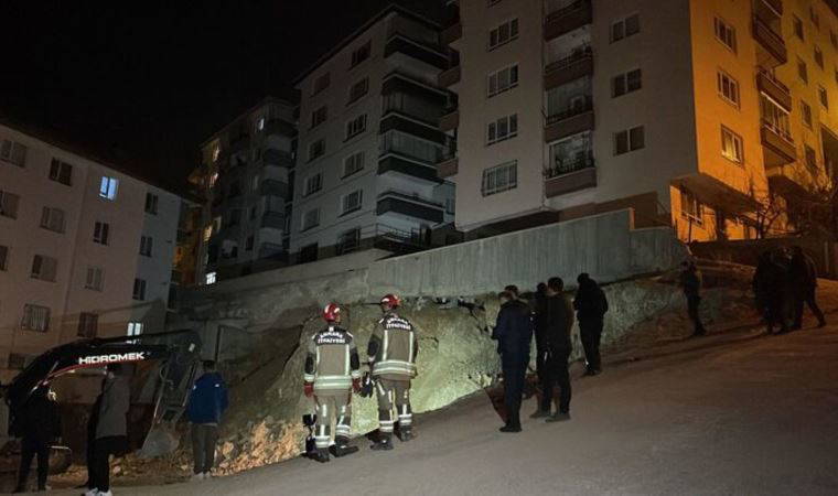 Ankara'da bitişiğindeki inşaat çalışması nedeniyle hasar gören 2 bina boşaltıldı