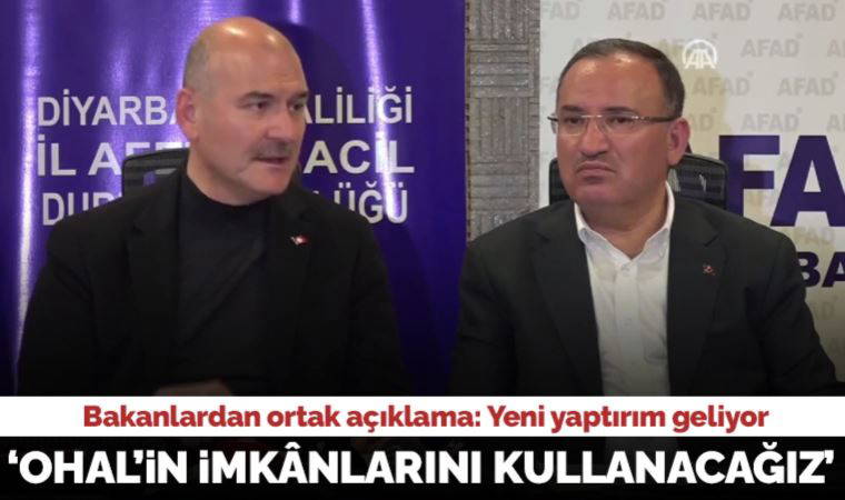 Bakanlar Süleyman Soylu ve Bekir Bozdağ'dan ortak açıklama: 'Fahiş fiyat konusunda OHAL'in imkânlarını kullanacağız'