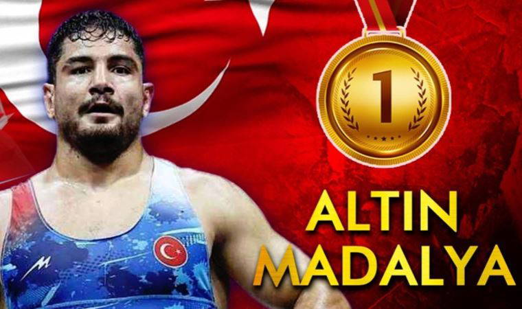 Milli güreşçi Taha Akgül, Mısır'da altın madalya kazandı