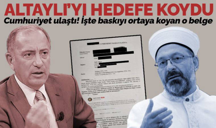 Ali Erbaş'tan Fatih Altaylı için suç duyurusu baskısı