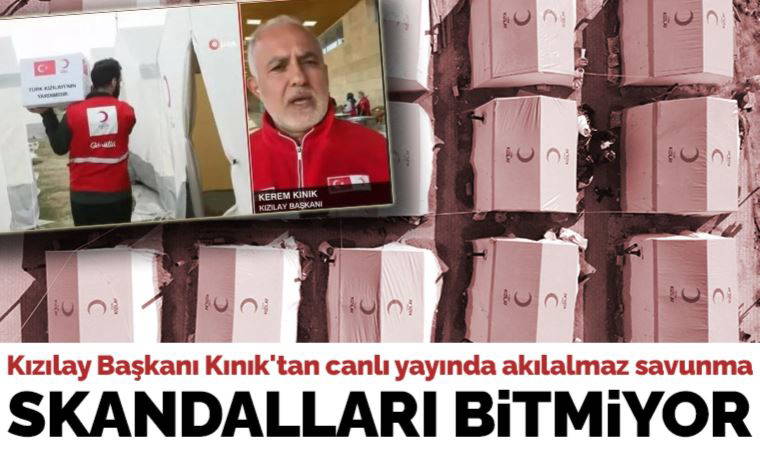 Kızılay Başkanı Kınık'tan çadır skandalına akılalmaz savunma: 'Finansal sürdürülebilirlik için...'