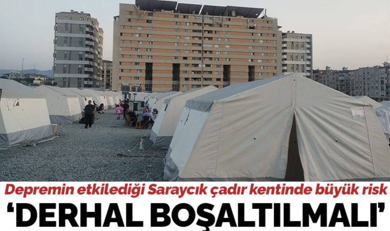 Saraycık çadır kentinde büyük risk: 