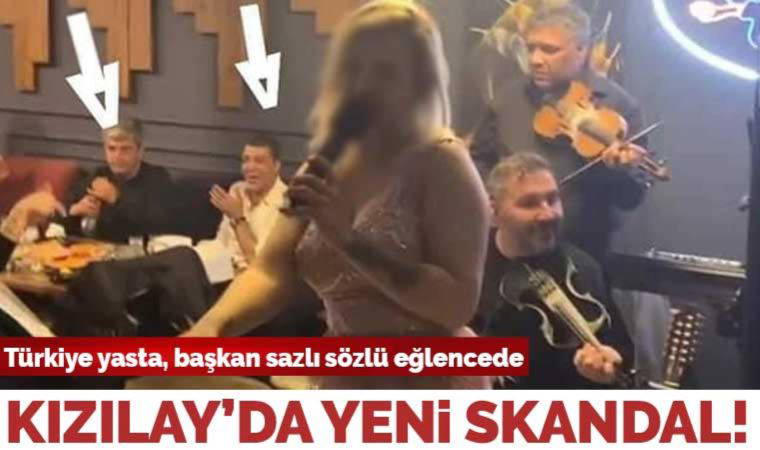 Kızılay'da skandallar bitmiyor: Milyonlar yasta, başkan sazlı sözlü eğlencede