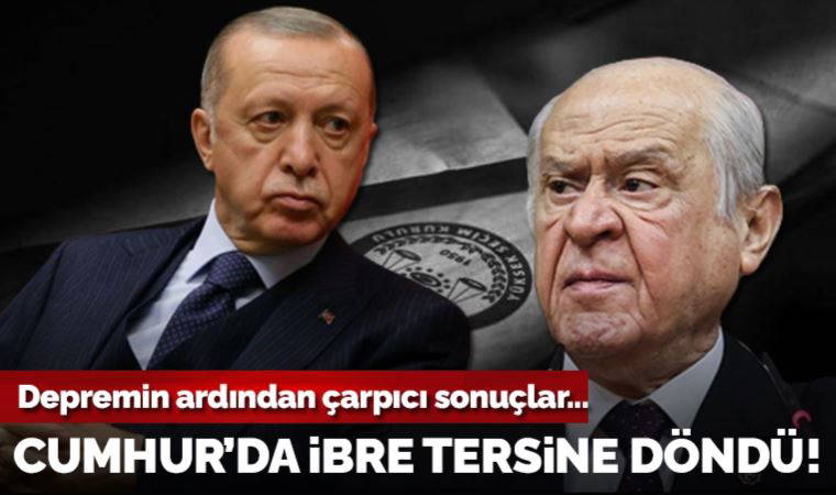Depremin ardından Aksoy Araştırma'nın anketinde çarpıcı sonuçlar: Cumhur İttifakı'nda ibre tersine döndü!