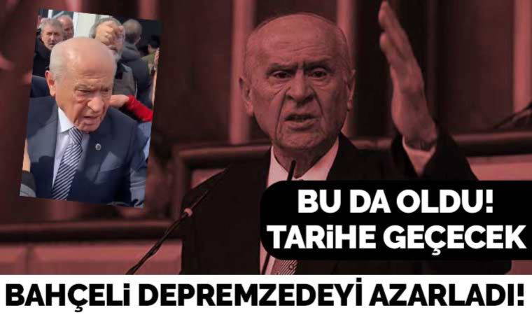 Devlet Bahçeli, Elbistan ziyaretinde depremzedeleri azarladı