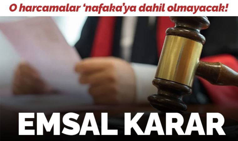 Yargıtay'da emsal 'nafaka' kararı: O harcamalar nafakaya dahil olmayacak...