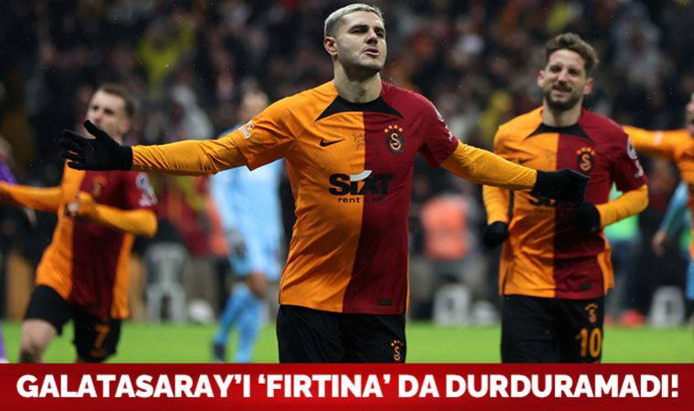 Galatasaray'ı 'Fırtına' da durduramadı: Galatasaray 2-1 Trabzonspor