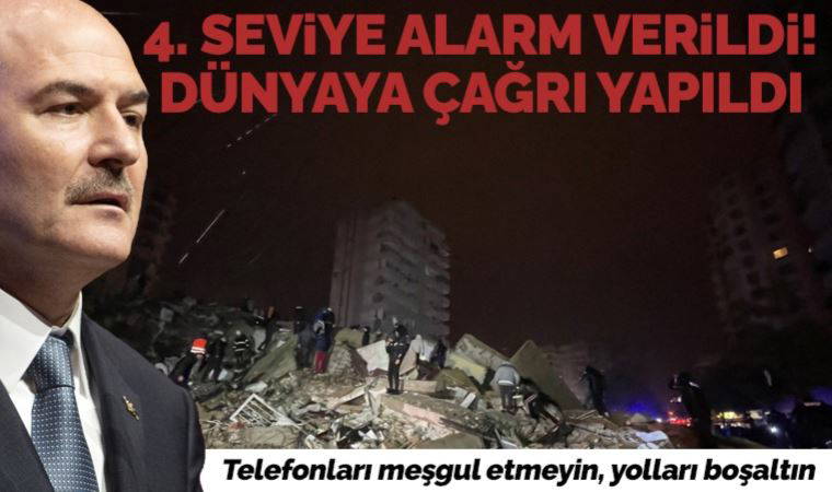 Son Dakika... Kahramanmaraş felakete uyandı! Bakan Süleyman Soylu açıkladı: Türkiye 4. seviye yardım alarmı verdi