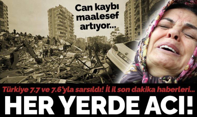 Son dakika... Kahramanmaraş'ta 7.7 büyüklüğünde deprem: Dakika dakika bölgeden son gelişmeler! 2 bin 921 yurttaşımızı kaybettik...