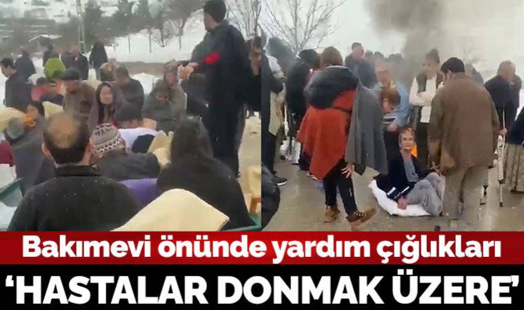 Malatya'da bakımevi önünde yardım çığlıkları: Hastalar soğuktan donmak üzere