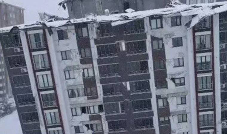 Malatya'da bir yıl önce yapılan bina çöktü