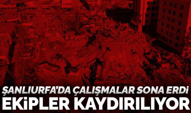 Son Dakika... AFAD duyurdu: Şanlıurfa’da arama kurtarma çalışmaları tamamlandı