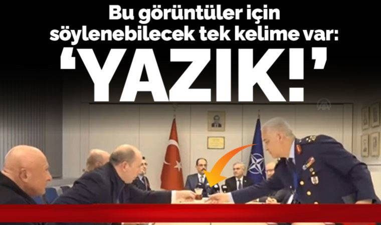 NATO toplantısında tartışma yaratan görüntüler: Tümgeneral Göksel Kahya boş bardakları topladı