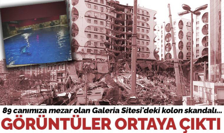 Kolonlarının kesilen Galeria Sitesi’nin altındaki havuzun görüntüsü ortaya çıktı