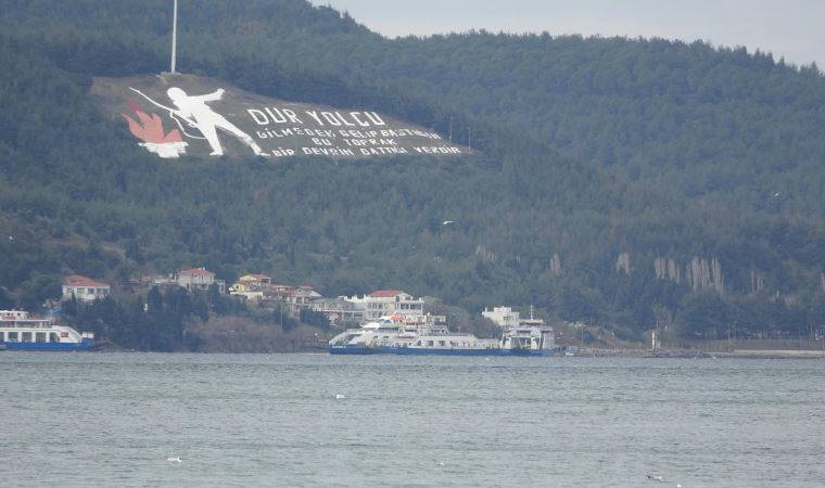 Bozcaada feribot seferlerine 'fırtına' engeli (12 Mart 2023)