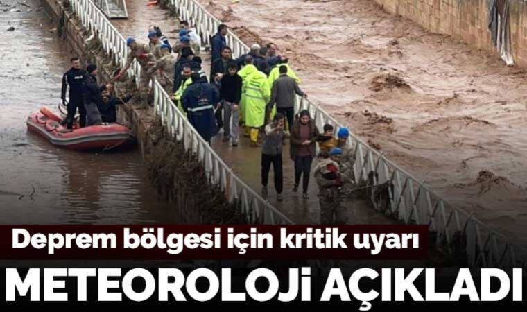 Deprem bölgesinde cuma ve cumartesi yeniden kuvvetli yağış bekleniyor