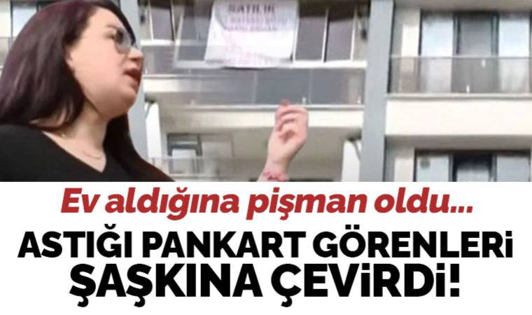 Ev alma komşu al demişler! Astığı pankart görenleri şaşkına çevirdi: 'Delirecek noktaya geldim...'