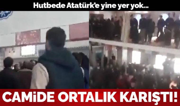 Atatürksüz 18 Mart hutbesine Bursa'da tepki: Cuma namazında ortalık karıştı