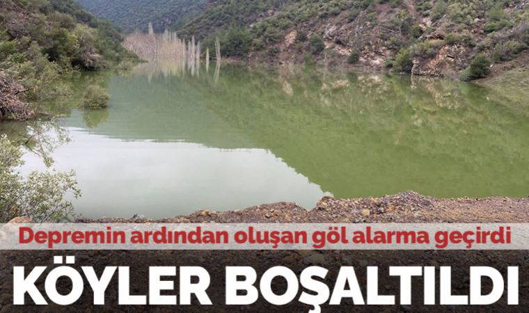Depremin ardından oluşan göl alarma geçirdi: Köyler boşaltıldı