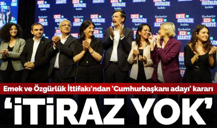 Emek ve Özgürlük İttifakı'ndan 'Cumhurbaşkanı adayı' kararı