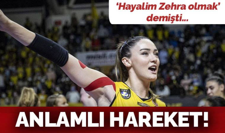 Zehra Güneş, maça depremde hayatını kaybeden voleybolcu Ceren'in formasıyla çıktı