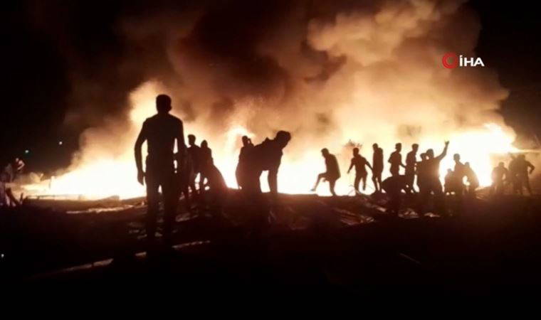 Suriye’de mülteci kampında yangın