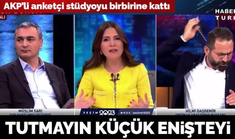 Habertürk'te stüdyoda gergin anlar: İktidara yakın araştırma şirketinin sahibi  Daşdemir yayını terk etti
