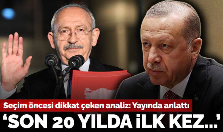 Seçim öncesi dikkat çeken analiz... Yayında anlattı: 'Son 20 yılda ilk kez...'