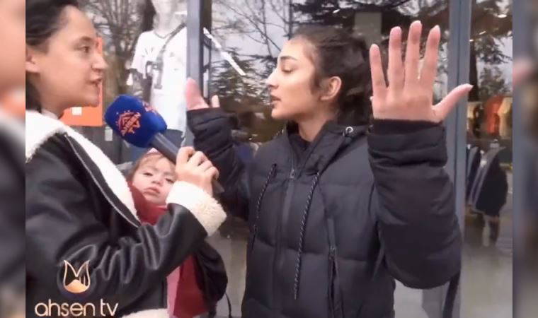 Sokak röportajı yapan 'muhabir': 'Neden kuduruyorsun?'