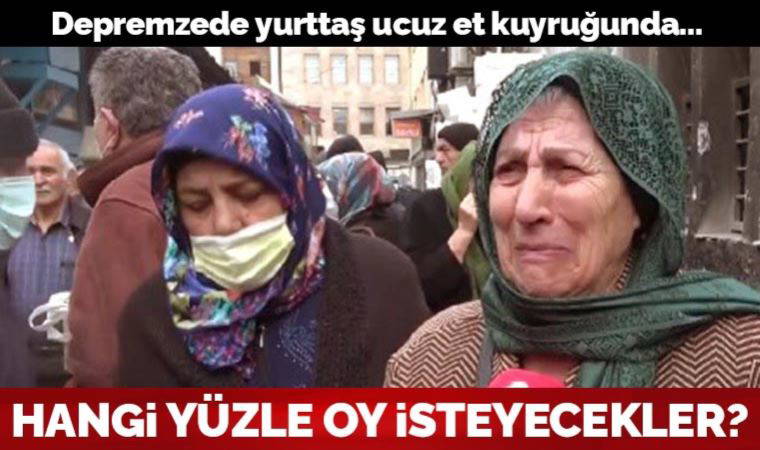 Ucuz et için kuyrukta bekleyen 83 yaşındaki yurttaş isyan etti: Bir de oy istiyorlar!