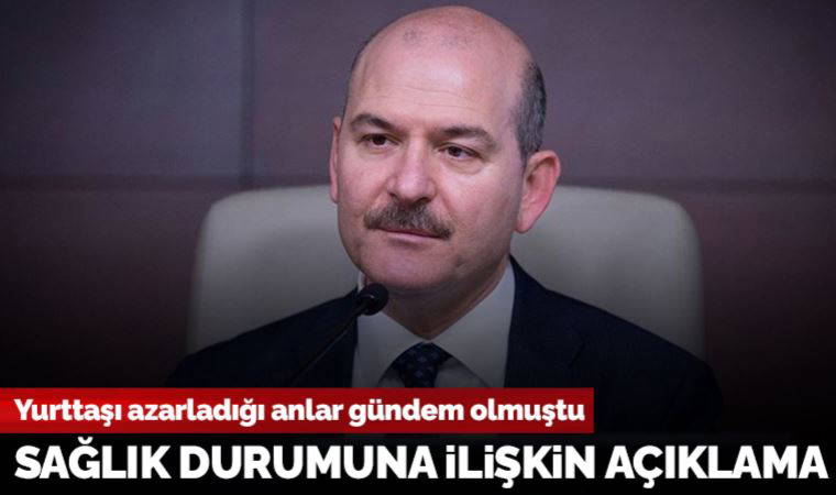 Sel bölgesinde yurttaşı azarlamıştı... İçişleri Bakanı Süleyman Soylu'nun sağlık durumuna ilişkin açıklama: 'Bir süre dinlenecek'